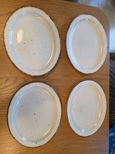 X4 Stonehenge Midwinter Oval Plates Oven-To-Tableware - 1970's Vintage Retro - Picture 1 of 18