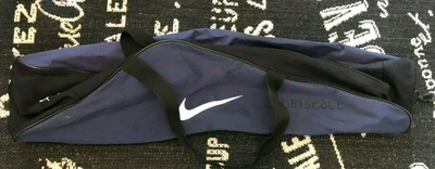 NIKE Azul Marino Negro BATE DE BÉISBOL Estuche de Transporte Manija Equipo DUFEL Equipo BOLSA CREMALLERA Foto 1 de 4