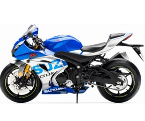 LCD Suzuki R1000 2020 Motorcycle SILVER & Blue, 1:12 Scale - Picture 1 of 2