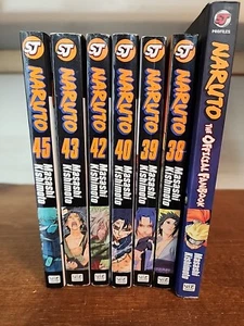 Naruto Manga Set 7 Graphic Novels Kishimoto Eng Bände # 38 39 40 42 43 45 + - Bild 1 von 11