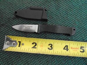 VINTAGE A.G AG RUSSELL ATS-34 NECK KNIFE HUNTER'S SCALPEL W/SNAP IN SHEATH JAPAN