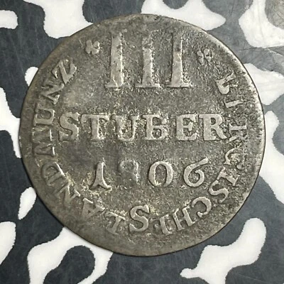 1806-S Germany Berg 3 Stuber Lot#JM9156 Scarce! KM#7 - Image 1 of 2