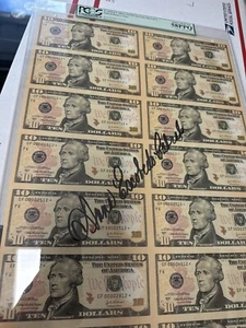 2004 $10 PCG 58 PPQ UNCUT SHEET OF $10 STAR NOTES! **LOW SERIAL NUMBERS** - Picture 1 of 5
