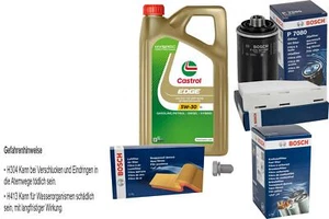 BOSCH Inspektionspaket 5 L Castrol EDGE FST 5W-30 LL für VW Golf V - Bild 1 von 12