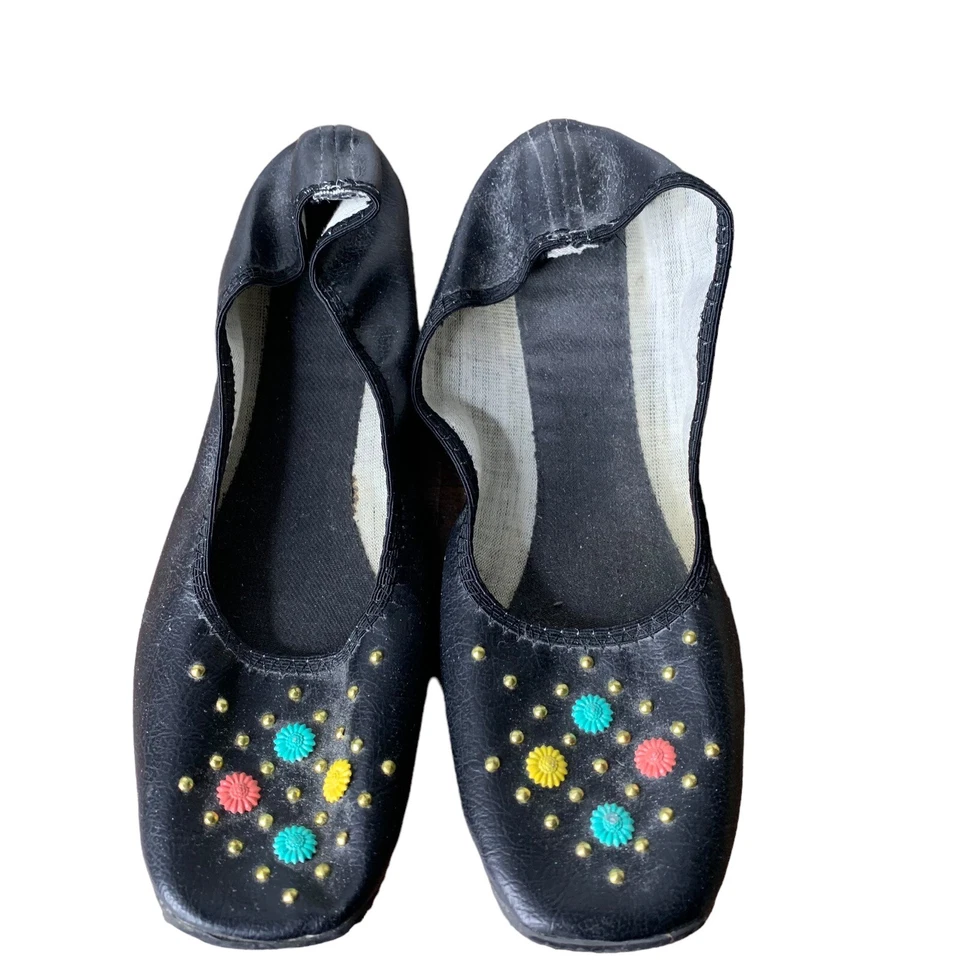 Zapatos Etell Zapatillas Planas Mujer 8 Tachuelas Negras De Colección Sin Cordones Foto 1 de 4