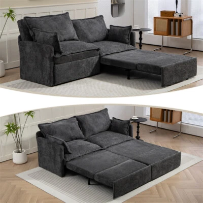 73.6in Pull Out Sofa Bed,3-in-1 Chenille Sleeper Sofa Couch w/Storage &USB Ports - Image 1 of 4