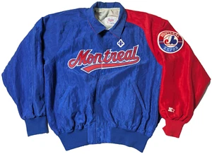 VTG MONTREAL EXPOS STARTER DIAMOND COLLECTION Men Large Nylon Jacket Made In USA - Picture 1 of 20
