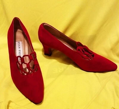 Evan Picone SHOES Heels Feather Construction BURGUNDY Size 8M - Изображение 1 из 4