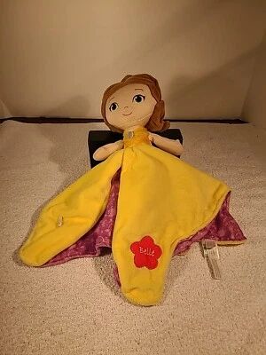 Manta Bebé Princesa Bella Disney Amarillo Púrpura Seguridad Lovey Foto 1 de 4