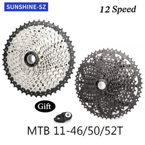 12 Speed MTB Cassette fits for Shimano/Sram 11-46T/ 50T/ 52T Bike Bicycle Sprock - Picture 1 of 6