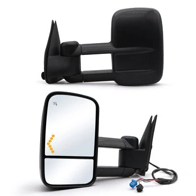 Espejos retrovisores de remolque para GMC Sierra 1500 2500 3500 2005 potencia señal LED térmica Foto 1 de 4