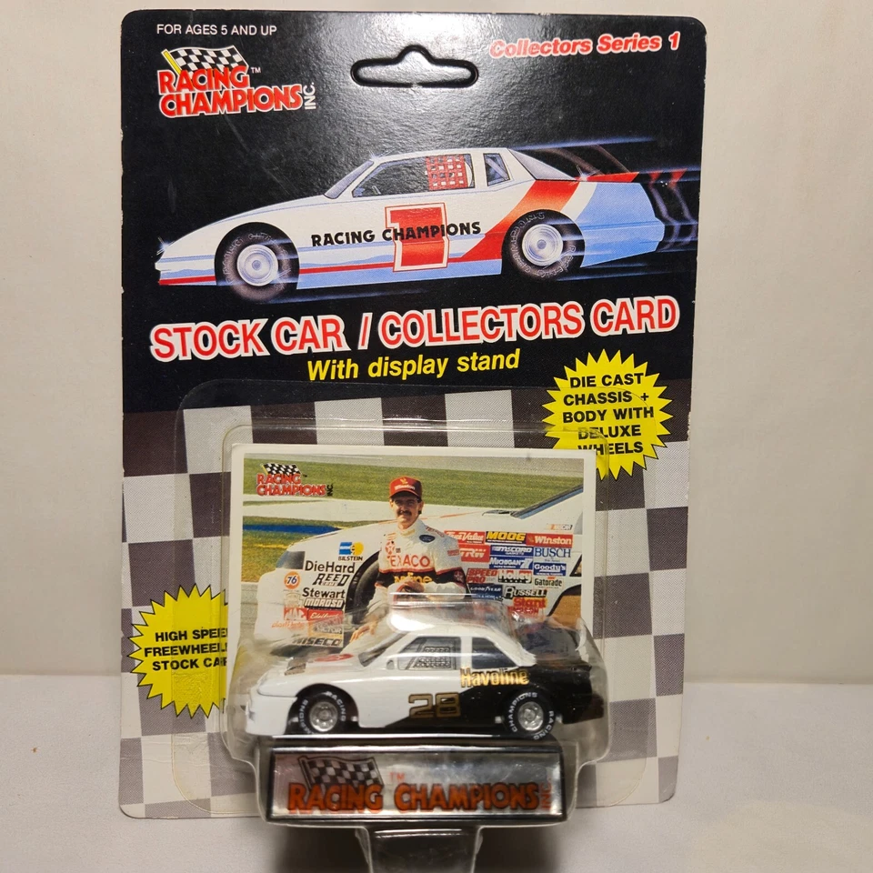Racing Champions 1990 1:64 Serie 1 Davey Allison #28 Earnhardt espalda sin perforar Foto 1 de 1