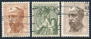 Czechoslovakia 526-528, CTO. Mi 734-736. Joseph V.Myslbek, sculptor,1952. Music. - Picture 1 of 1