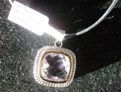 Colgante de amatista rosa de 8,0 quilates con collar de 16" Foto 1 de 3