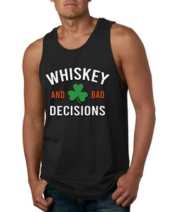Camiseta sin mangas Whiskey And Bad Decisions Clover para hombre - Imagen 1 de 4