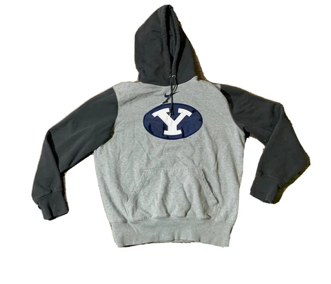 BYU Cougars Men’s Nike Middle Check Hoodie Sweatshirt Size Large Cover
