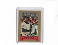 1991 Promo  Chicago's Finest Bo Jackson and Michael Jordan Gold Card MINT