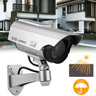 Solar Powered Fake Dummy Decoy CCTV Security Camera With Flashing LED Outdoor UK