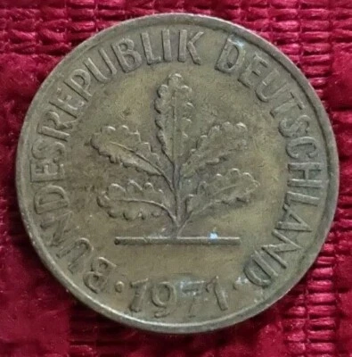 Alemania 10 peniques 1971-J Foto 1 de 3