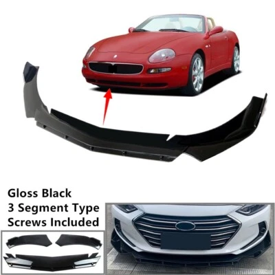Universal Fit For Maserati Spyder 02-04 Front Lower Lip Splitter Spoiler 2 Layer - Imagem 1 de 4