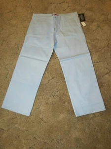 Dickies Girl's Size 7 Pants  Stretch Fabric Waist 32"x Inseam 24" Light Blue - Picture 1 of 9