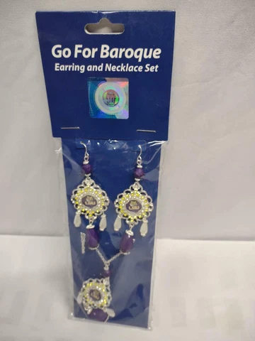 LSU Tigers 3 Pc Baroque Earrings & Necklace--NCAA Cover