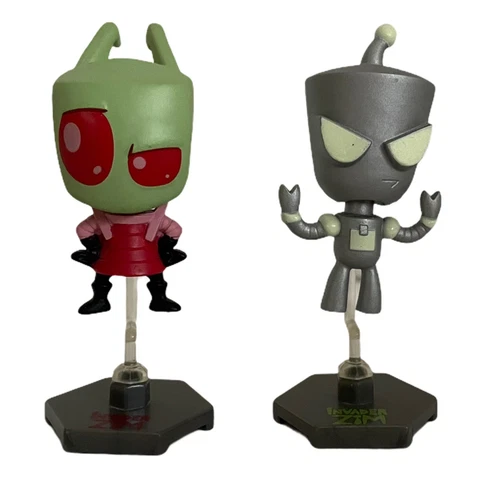 Invader Zim & Gir (RARE) Original Series 1 MINI Bobble Heads Cover
