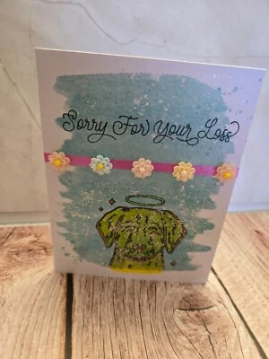 Handcrafted sympathy card for loss of a dog - Image 1 of 2