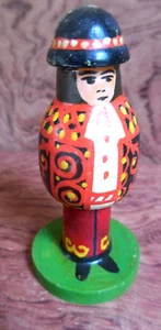 RARE Vintage  Nesting Dolls Made In Polonia,Wood Figurine carved hand painted C9 - Picture 1 of 9