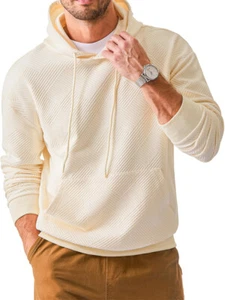 Mens Fashion Hoodie Workout Top Casual Hooded Coat Hip Hop Sweatshirt - Picture 1 of 8