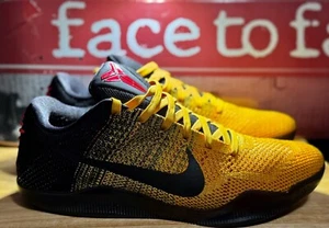 Nike 2016 Kobe 11 Elite Low 'Bruce Lee' Yellow Black Sz 13  822675-706 WHAT THE - Picture 1 of 15