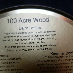 Disney Winnie The Pooh Tin 100 Acre Wood Empty Toffee Tin Made in England - Picture 1 of 12