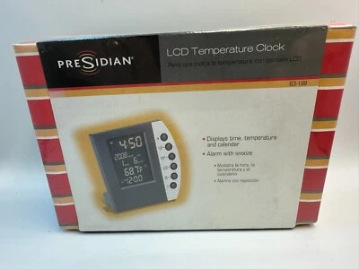 PreSidian LCD Temperature Clock ~ NEW ~ FREE SHIPPING - Image 1 of 3