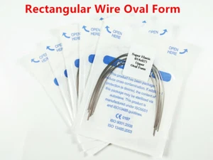 10packs Dental Orthodontic Arch Wires Rectangular Niti Super Elastic Oval Form - Picture 1 of 28