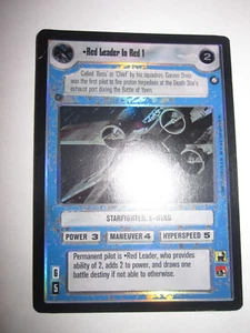 CCG STAR WARS RARE RED LEADER IN RED 1 HOLOFOIL N/MINT REFLECTIONS II - Picture 1 of 2