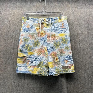Tommy Hilfiger Shorts Men Small Blue Swimwear Trunks Floral Vintage 90s EUC - Picture 1 of 11