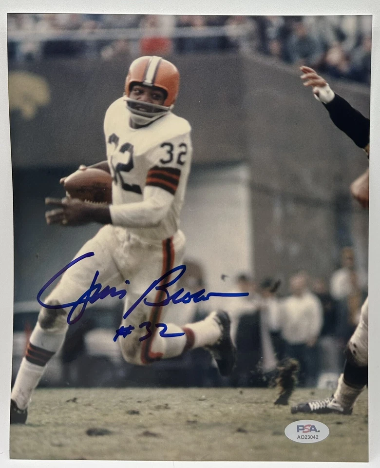 Jim Brown Signed 8x10 Photo Cleveland Browns Autographed PSA/DNA COA - Image 1 of 2