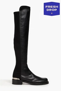RRP€760 STUART WEITZMAN Tall Boots US8 UK5.5 EU38.5 Contrast Leather Pull On - Picture 1 of 11