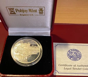 SIERRA LEONE  2005 ~ PROOF .999 SILVER 10 DOLLAR COIN ~CROCODILE WITH BOX &  COA - Picture 1 of 5