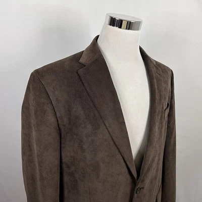 Abrigo deportivo LRL Ralph Lauren 46L marrón pana dos botones ventilados mezcla de poliéster Foto 1 de 4