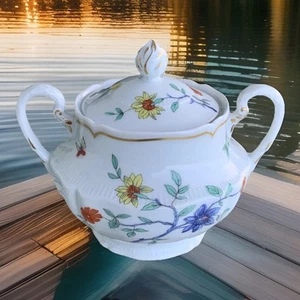 Azúcar cubierto HAVILAND SHALIMAR Limoges Francia 4 5/8" - Imagen 1 de 12