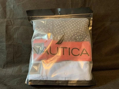 Paquete de 3 boxer tejido de algodón para hombre Nautica, estampado azul mediodía rojo/lunares, grande Foto 1 de 2
