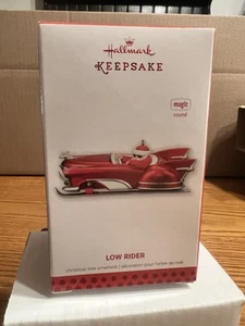 Hallmark Keepsake Ornament LOW RIDER Red Car Santa Magic Sound 2013 -READ- - Picture 1 of 5