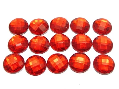 200 gemas acrílicas de estrás redondas con respaldo plano 12 mm espalda plana sin agujero elección de color Foto 1 de 4