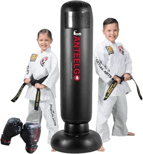 Sacco Da Boxe Da Terra Bambini Con Guantoni Da Boxe:  150Cm Sacco Da Box Allenam - Foto 1 di 12