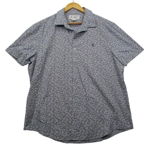 Original Penguin Shirt Mens XL Gray Polka Dot Short Sleeve Button Up Casual - Picture 1 of 7