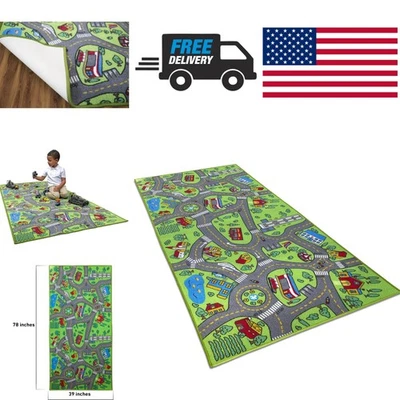 Alfombrilla de juego multicolor extra grande de 80 pulgadas x 40 pulgadas para autos y aprendizaje Foto 1 de 4