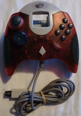 Mad Catz Clear Red Controller for Sega Dreamcast Game System - TESTED - Image 1 of 4