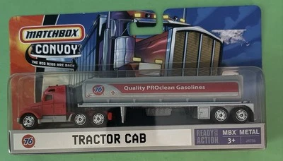 MATCHBOX Convoy Tractor Cab Gas Tanker Trailer - 76 Quality PROclean Gasolines - Image 1 of 4