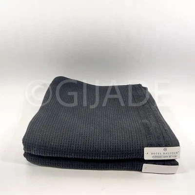 2Pc Hotel Balfour   Luxury 100% Cotton Bath Towels Black New - Image 1 of 4